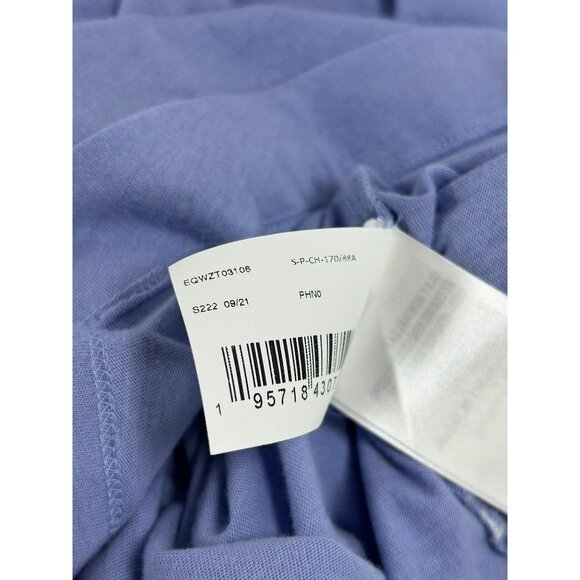 QUIKSILVER Ringer Tank Top Sz S Blue Graphic Logo Print Scoop Neck Cotton Modal - Picture 13 of 13